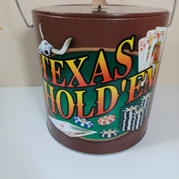 Texas Hold'em Collectible Emepty Retro Ice Bucket Rare 7in - Picture 2 of 16